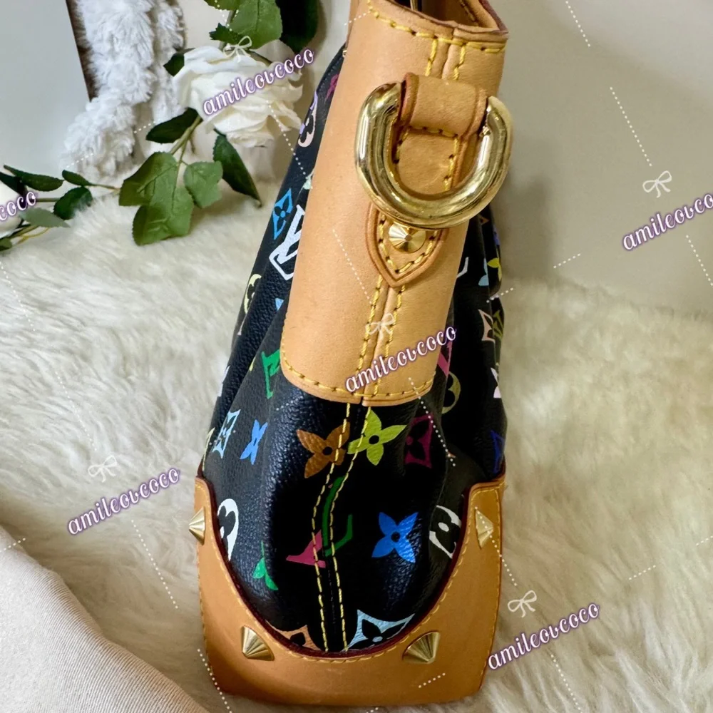 Louis Vuitton Judy MM Handbag Monogram Multicolor Leather Noir Black - Picture 5 of 16